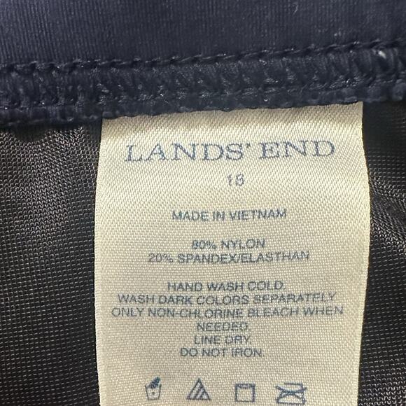 Women’s Lands' End Navy Blue Swim Skirt High Waist Plus Size 18 Spandex Nylon - Picture 5 of 5